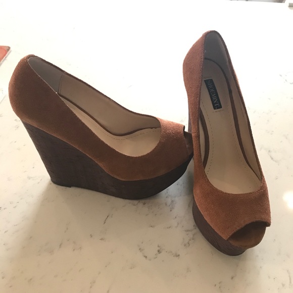 Like new! Suede Cork Wedges - Picture 2 of 5