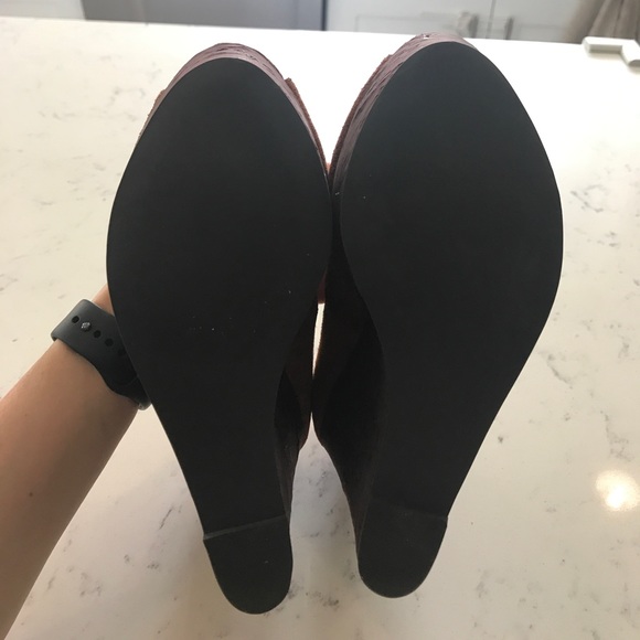 Like new! Suede Cork Wedges - Picture 3 of 5