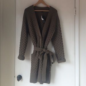 Banana Republic long cable knit sweater