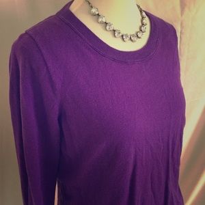 Easy J. Crew Jackie sweater in vivid grape