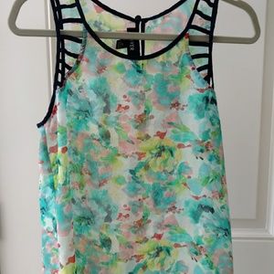 Colorful Strapless Top