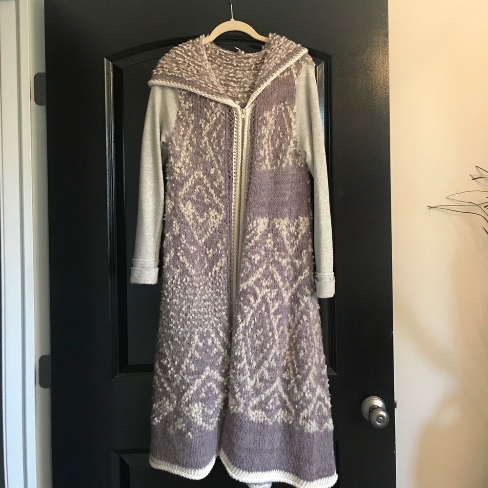 Free People Hooded Sweater Coat S