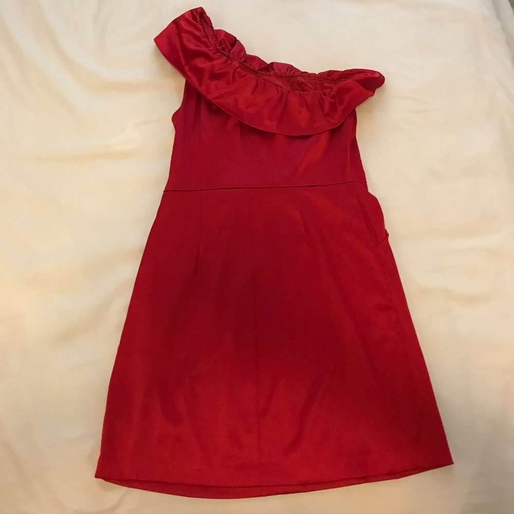 💃🏻One strap red silk cocktail dress 💃🏻