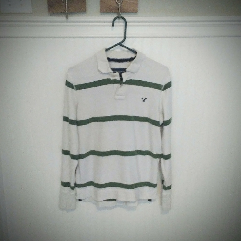 AE Men's Long Sleeved Polo Shirt Size XS