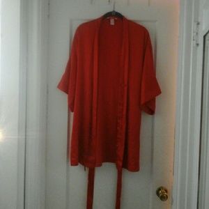 VS "satiny/silky red robe