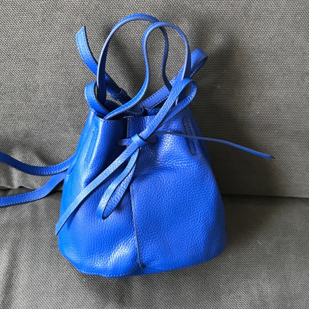 Banana Republic Italian Leather Bow Bucket Bag