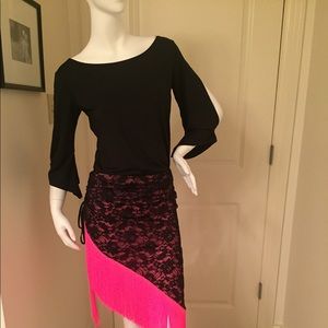 Two piece ballroom dance practice outfit