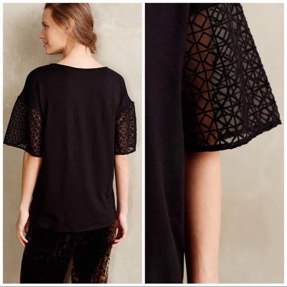 {Anthropologie} Laced Lantern Top - Picture 2 of 4