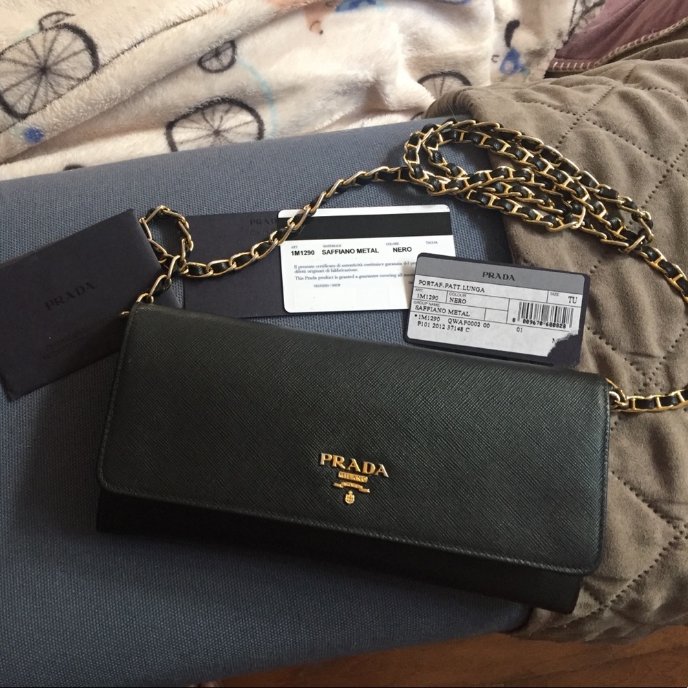 $$$ SOLD $$$ Authentic Prada WOC in Black