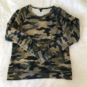 J. Crew camo light sweatshirt size L