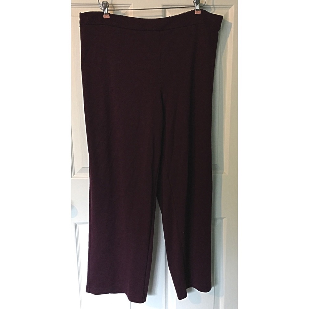 Jaclyn Smith Stretch Pants 2X Purple Elastic waist