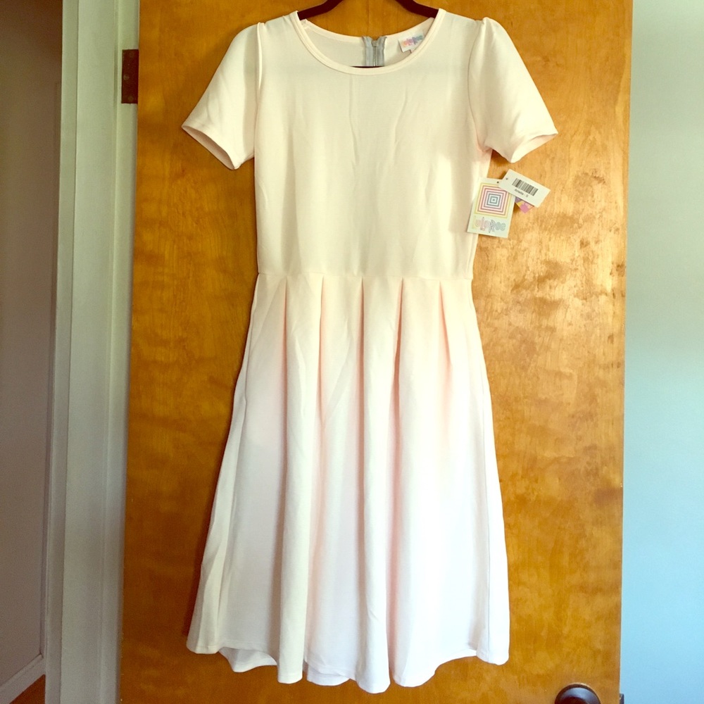 Soft pink LuLaRoe Amelia Dress