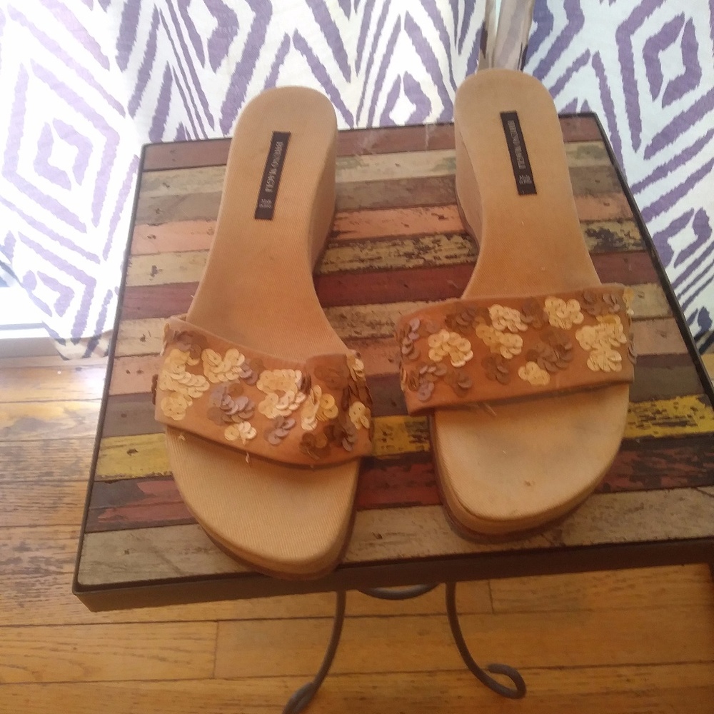 Tan Bruno Magli slides