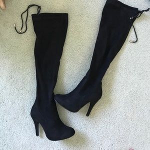 Black Thigh High Boots