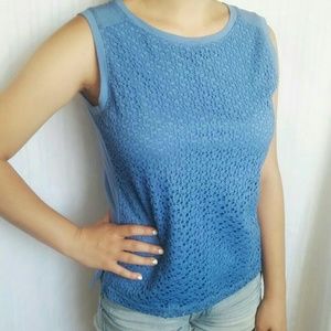 ANN TAYLOR LOFT Blue Sleeveless Top sz XS - NWT