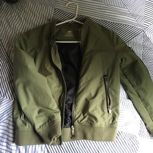 Boys military green bombers jacket