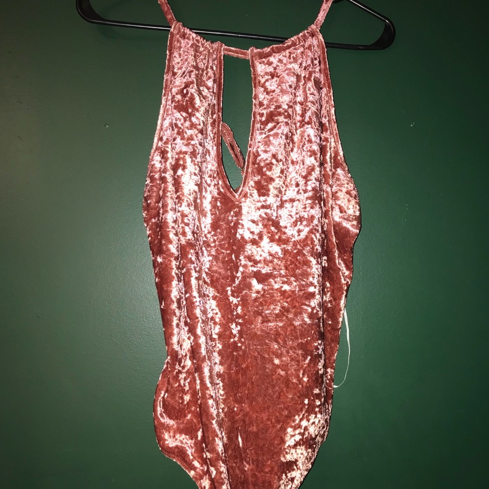 crushed velvet body suit