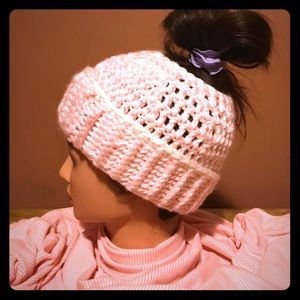 Crocheted Messy Bun Hats