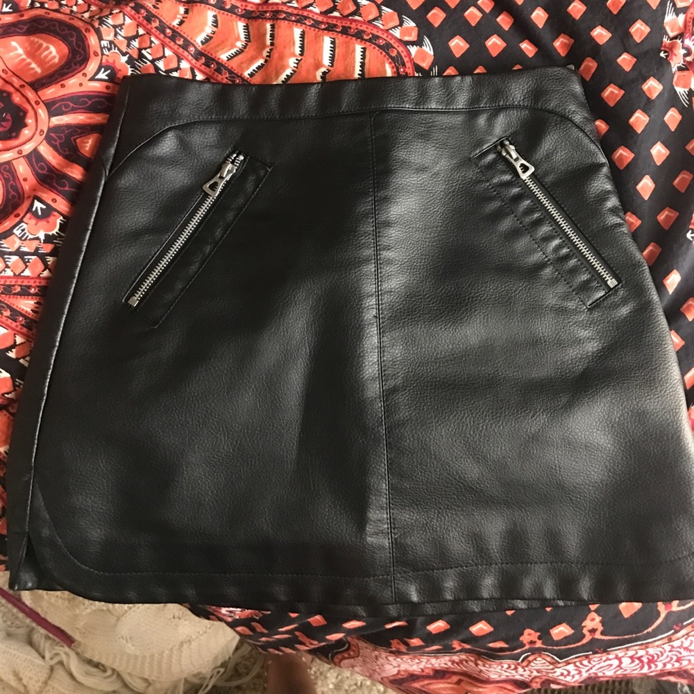 Urban Outfitters black leather skirt