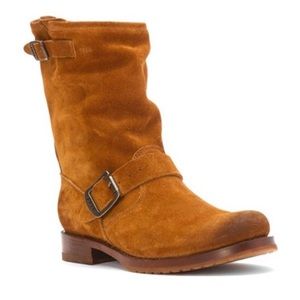 Frye Veronica Short Boots Cognac