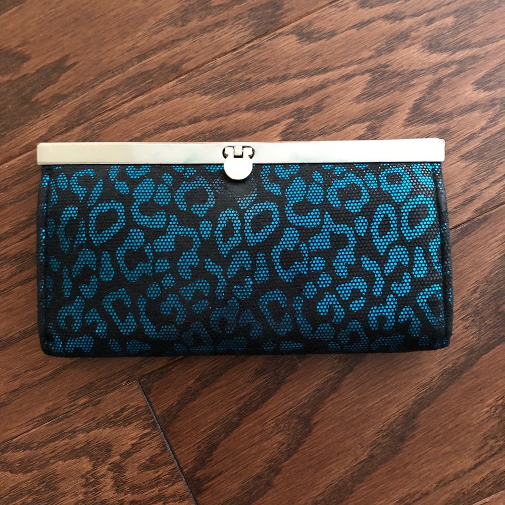 Charming Charlie Blue and Black Wallet