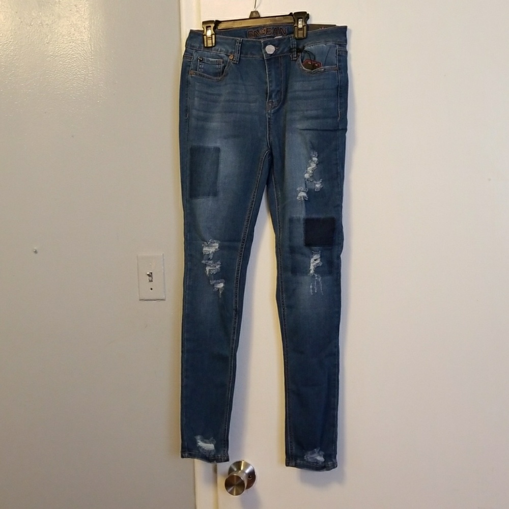 ON SALE! Dark denim distress jeans