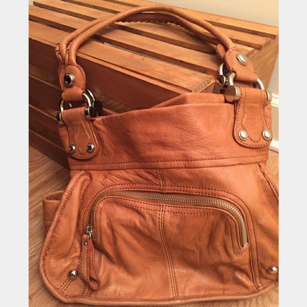 Brown leather Pelle Studio Purse