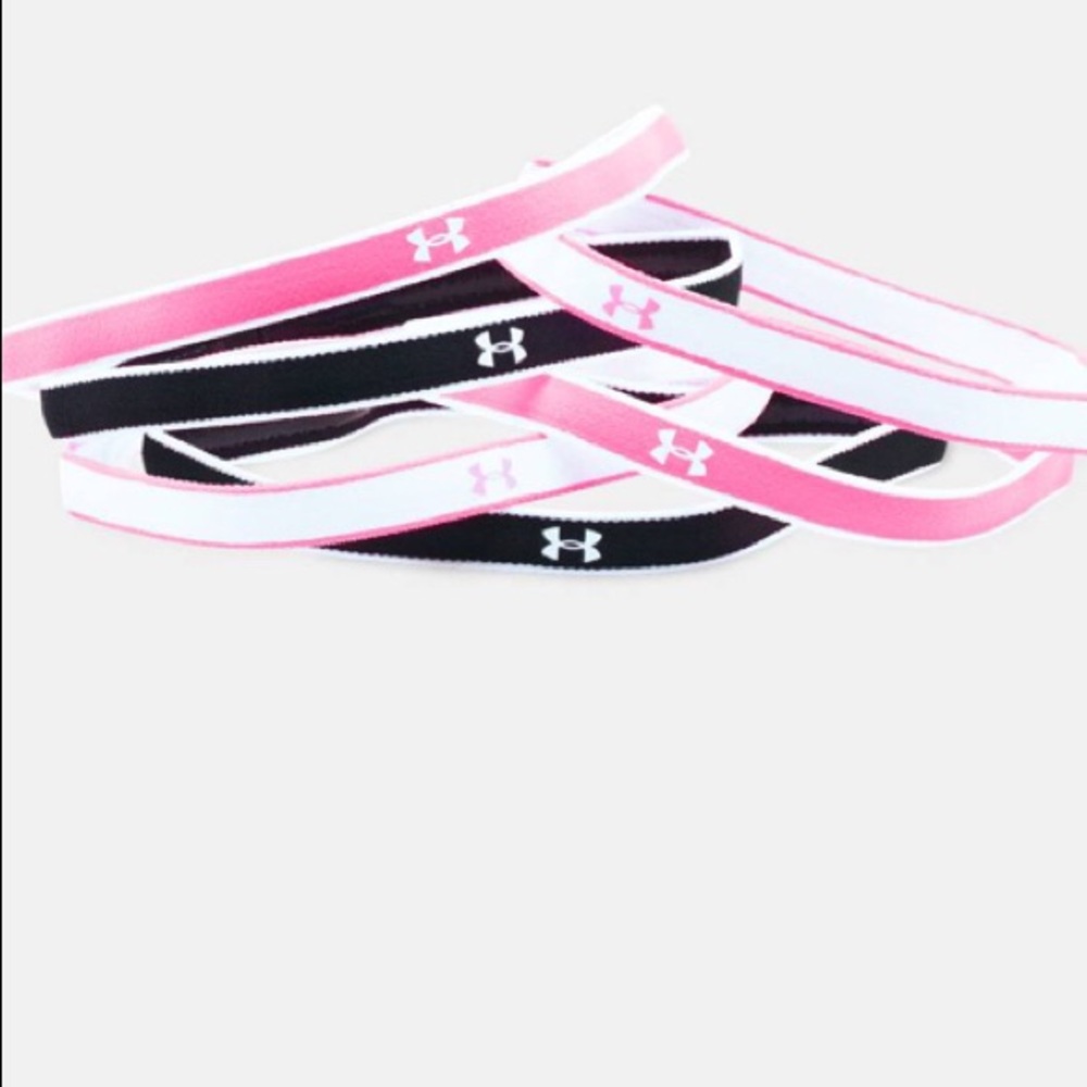 Two black, pink and white bands.