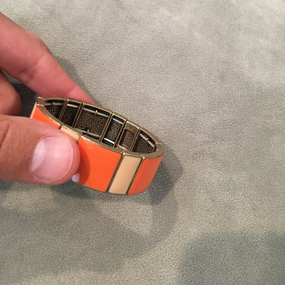 J. Crew orange stretchy bracelet