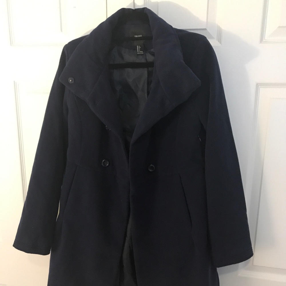 Navy Forever 21 coat