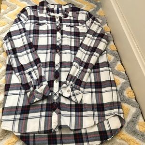 Long length plaid flannel