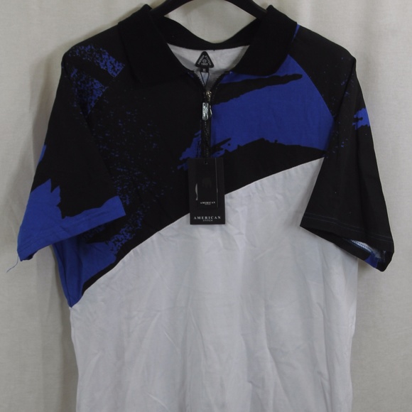AMERICAN STITCH BLUE & WHITE 1/4 ZIP SHIRT XL - Picture 1 of 6