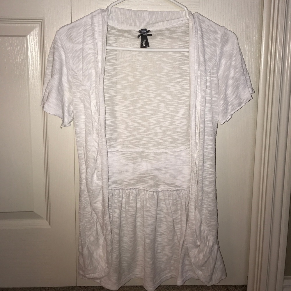 White cardigan