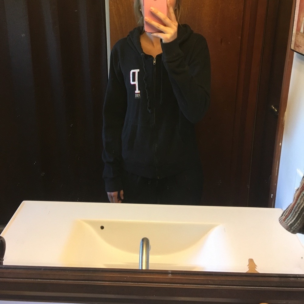 Black full zip hooded jacket from PINK