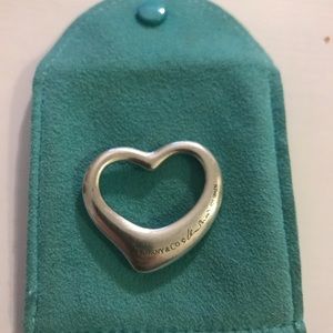 Tiffany & co else peretti open heart pendant