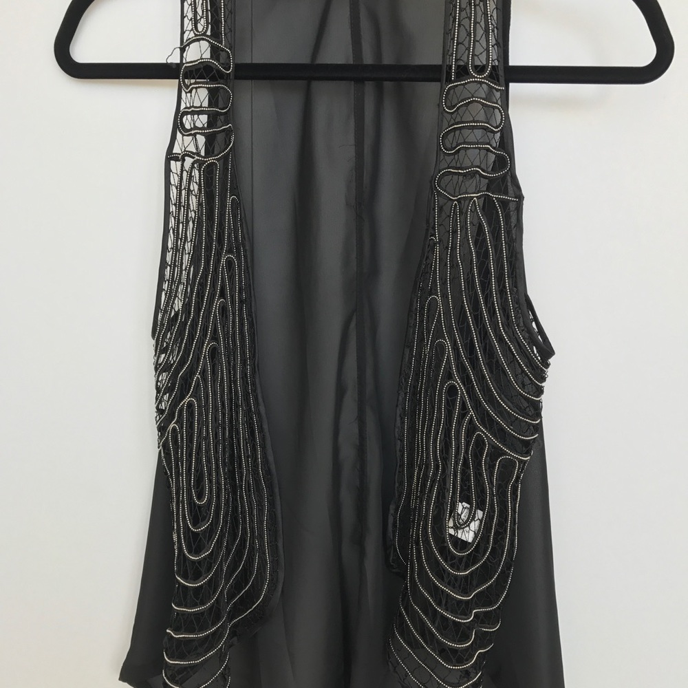 Sheer/Beaded Vest