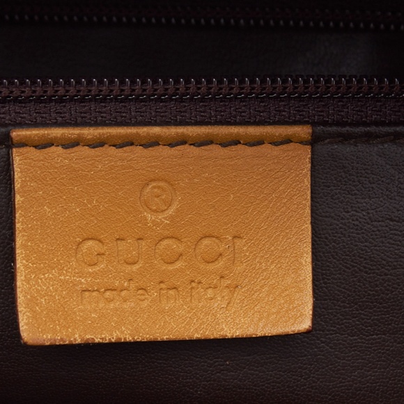 Gucci Boston Web GG Canvas & Tan Satchel (137489) - Picture 7 of 8