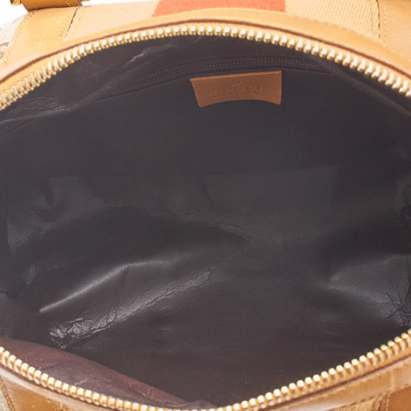 Gucci Boston Web GG Canvas & Tan Satchel (137489) - Picture 6 of 8