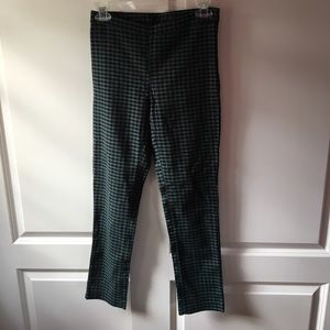 Free People green and black gingham soft pant