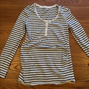 Gap Body Maternity Stripped Shirt