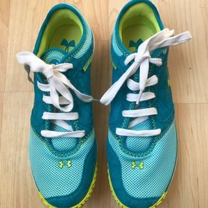 Blue & green tennis shoes