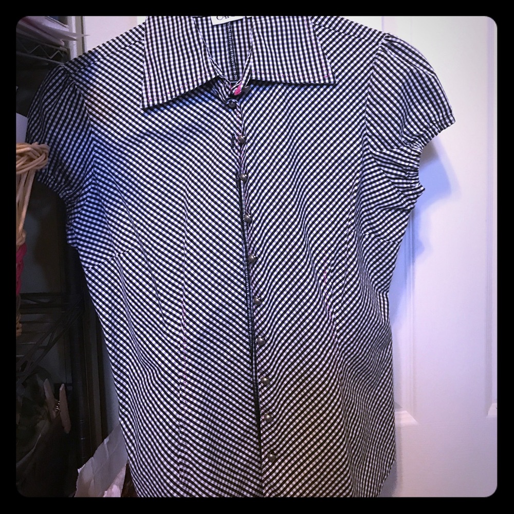 Black button up shirt good for work or hang out