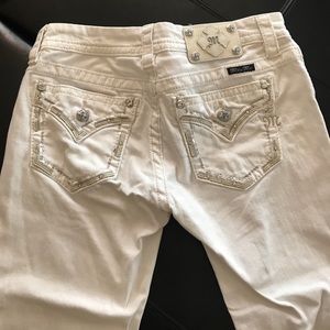 Miss me jean white denim crop/capris
