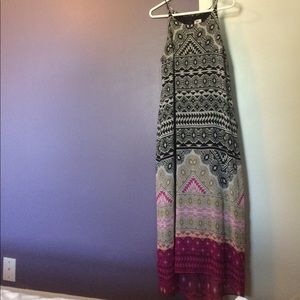 Long bohemian print dress