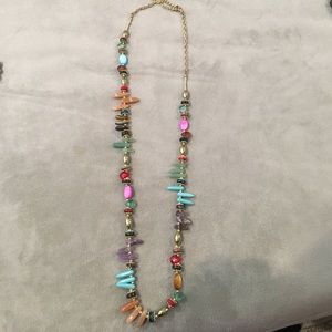 Long stone necklace
