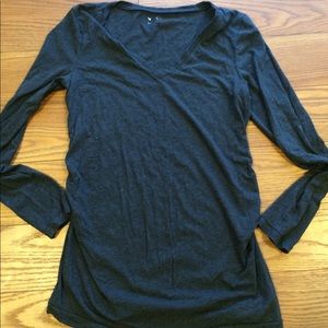 Gap Body Maternity Charcoal long sleeve tee