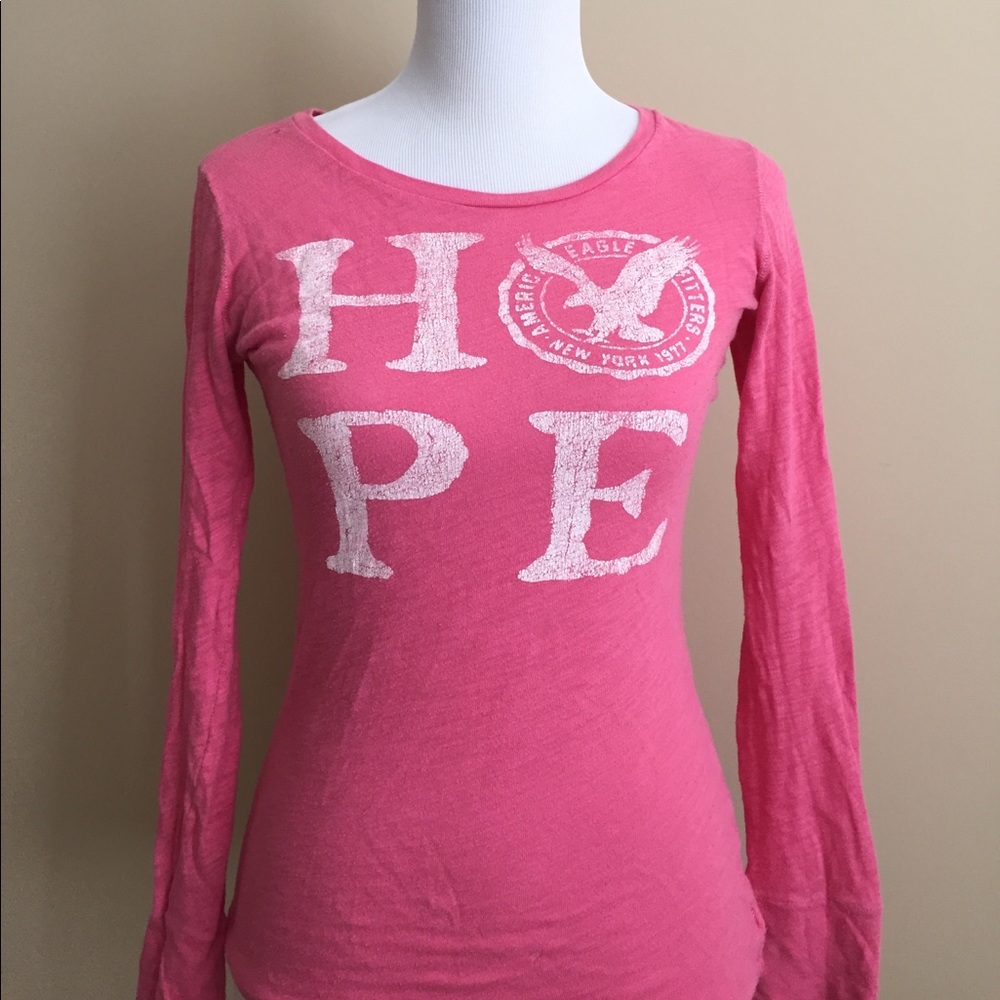 American Eagle Hope Long Sleeve Stretch Tee