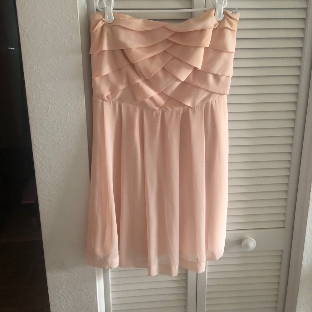 Light pink strapless dress