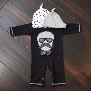 Bebe-a-go-go Black Long Sleeve Romper