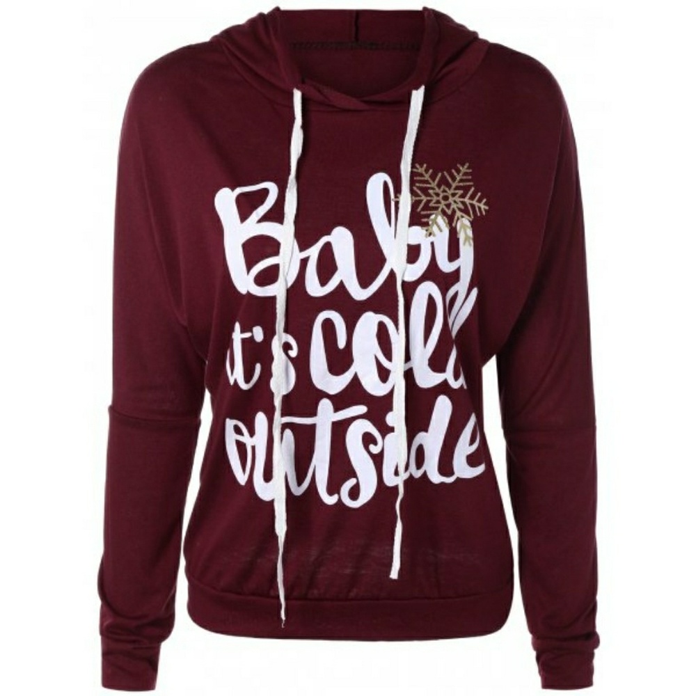 Baby its cold outside hooded top